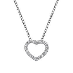 Srdíčkový náhrdelník Hot Diamonds Love DP662 (řetízek, přívěsek)