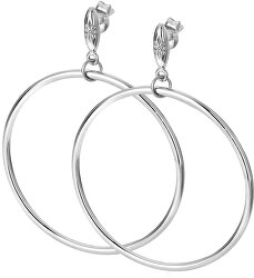 Stříbrné kruhové náušnice s diamanty Hoops DE630