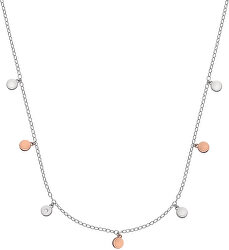Stříbrný bicolor náhrdelník s diamantem Monsoon DN137