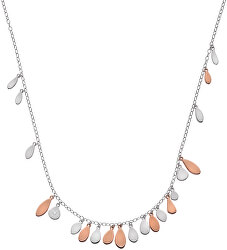 Stříbrný bicolor náhrdelník s diamantem Monsoon DN139