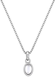Stříbrný náhrdelník pro narozené v červnu Birthstone DP759