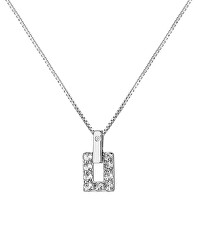 Stříbrný náhrdelník s diamantem a topazy Echo DP898