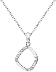 Stříbrný náhrdelník s diamantem Behold DP782 (řetízek, přívěsek)