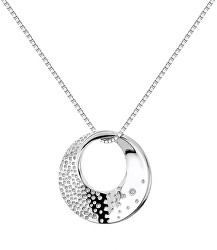 Stříbrný náhrdelník s diamantem Quest DP786 (řetízek, přívěsek)