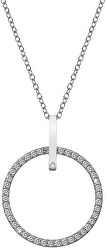 Stříbrný náhrdelník s pravým diamantem Flora DP718 (řetízek, přívěsek)