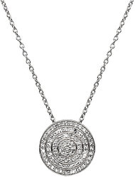 Stříbrný náhrdelník s pravým diamantem Flora DP719 (řetízek, přívěsek)