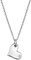 Stříbrný náhrdelník s pravým diamantem Iris DP702 (řetízek, přívěsek) - SLEVA