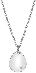 Stříbrný náhrdelník s pravým diamantem Iris DP704 (řetízek, přívěsek)