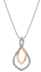 Stříbrný náhrdelník s pravým diamantem Lily DP734
