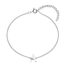 Silber Armband mit Diamanten Buchstabe „A“ DL612