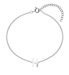 Silber Armband mit Diamanten Buchstabe  „H“ DL619