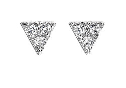 Funkelnde Silberohrringe mit Diamanten und Topas Stellar DE746