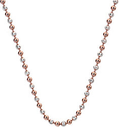 Catenina in argento Emozioni Silver and Rose Gold Bead 45 CH019