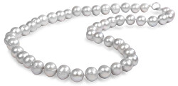Náhrdelník s pravými šedými perlami JL0288