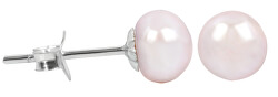 Cercei cu perlă reală roz JL0289