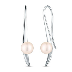 Elegantní stříbrné náušnice s perlami JL0857