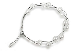 Zartes Armband aus echten weißen Perlen JL0174