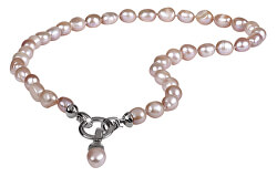 Colier din perle originale roz JL0555