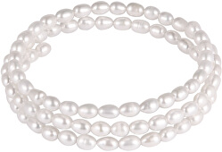 Armband aus echten weißen Perlen JL0569