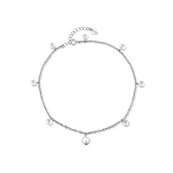 Oslnivý stříbrný nákotník s perlou a krystaly JL0805
