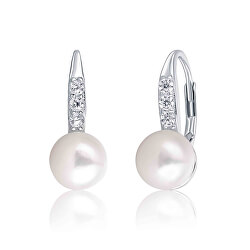 Orecchini in argento con perla e zirconi JL0601
