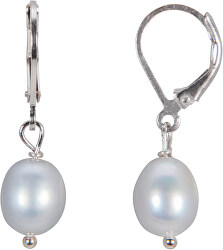 Stříbrné náušnice s pravou perlou JL0492