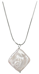 Stříbrný náhrdelník s pravou perlou JL0392 (řetízek, přívěsek)