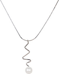 Stříbrný náhrdelník s pravou perlou JL0449 (řetízek, přívěsek)