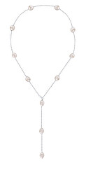 Variabilní stříbrný náhrdelník s pravými barokními perlami JL0708