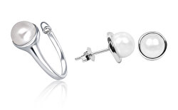 Zvýhodněná perlová souprava šperků JL0291 a JL0624 (prsten, náušnice)