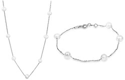 Zvýhodněná perlová souprava šperků JL0353 a JL0355 (náramek, náhrdelník)