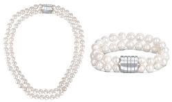 Zvýhodnená perlová súprava šperkov JL0598 a JL0656 (náramok, náhrdelník)