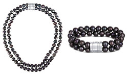 Zvýhodněná perlová souprava šperků JL0599 a JL0657 (náramek, náhrdelník)