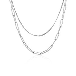 Dvojitý stříbrný náhrdelník SVLN0726SH20045
