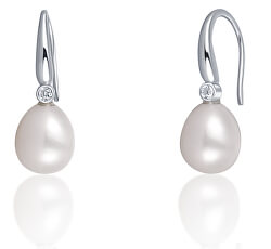 Elegantní perlové náušnice se zirkony SVLE0374SH2P100