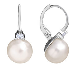 Elegantní perlové náušnice se zirkony SVLE0873XH2P100
