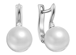 Elegantní perlové náušnice se zirkony SVLE0912XH2P100