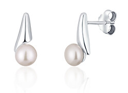 Elegantní stříbrné náušnice s perlami SVLE0196SH8P200