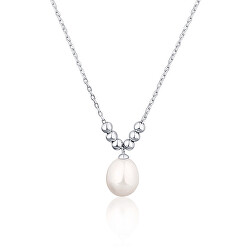 Elegantní stříbrný náhrdelník s pravou perlou SVLN0351XD2P145