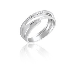 Elegantní stříbrný prsten se zirkony SVLR0391XH2BI