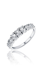 Elegantný strieborný prsteň so zirkónmi SVLR0427XH2BI