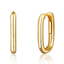 Cercei ovali minimaliști placați cu aur SVLE1539XH2GO00