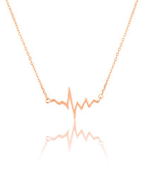 Módny bronzový náhrdelník EKG krivka SVLN0016SH2RO45