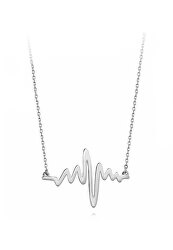 Módní stříbrný náhrdelník EKG křivka SVLN0016SH20045