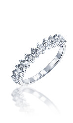 Nadčasový stříbrný prsten se zirkony SVLR0423XH2BI