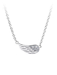 Něžný stříbrný náramek se zirkony Andělské křídlo SVLB0218XH2BI18