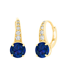 Vergoldete Ohrringe mit klaren und blauen Zirkonen SVLE0974XH2GM00