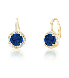 Vergoldete Ohrringe mit blauen Zirkonen SVLE0986XH2GM00