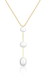 Collana placcata oro con perle d'acqua dolce SVLN0353XD2GP45