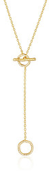 Affascinante collana placcata oro con zirconi SVLN0458X75GO45